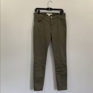 H&M L.O.G.G olive green skinny pants